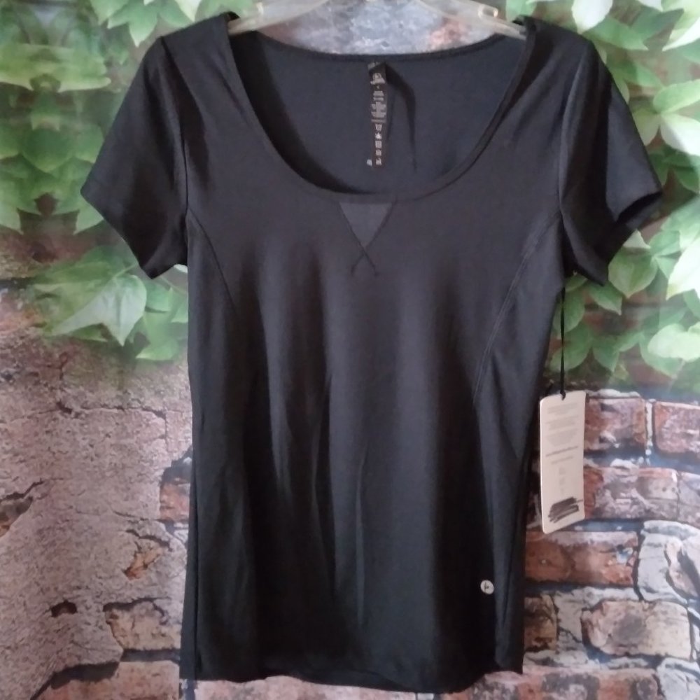 Black Short Sleeve Active Top